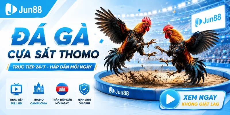 Đá Gà Cựa Sắt Jun88 🥇 Đấu Trường Thomo Trực Tiếp 2026