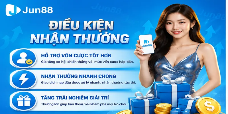 Nạp đầu thưởng lên tới 8,888,000 VND cực hot tại Jun88