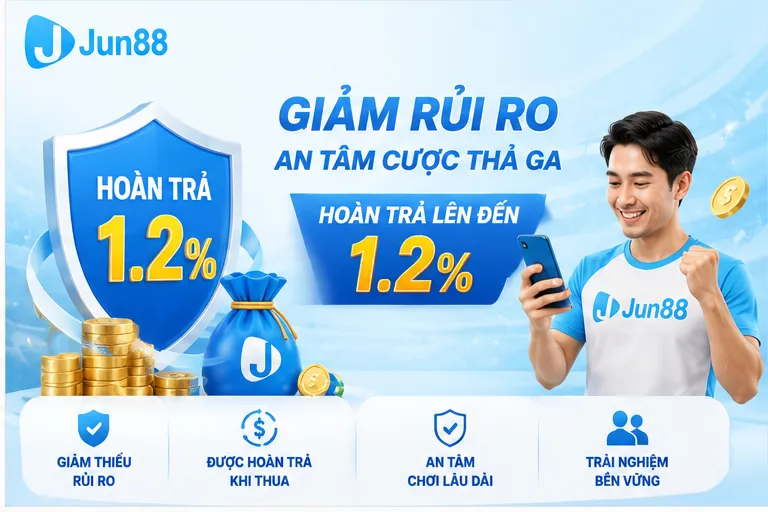 Cược thả ga hoàn trả cực đã - 5 lợi ích nổi bật tại Jun88